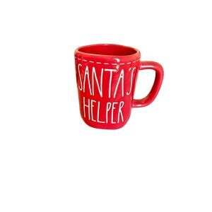 Rae Dunn Santa's Helper Red Ceramic Mug Holiday Christmas Kitchen Decor
